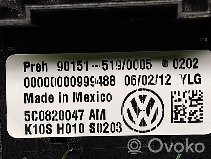 Volkswagen Jetta VI Ilmastoinnin ohjainlaite 5C0820047AM