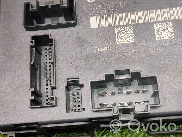 Audi A6 S6 C7 4G Modulo di controllo sedile 4G8959760