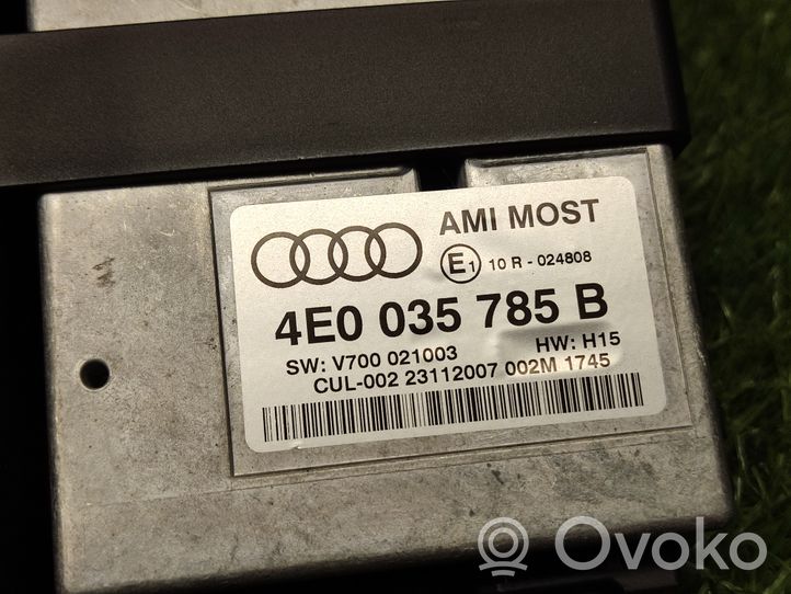 Audi Q7 4L Pääyksikkö multimedian ohjaus 4E0035785B