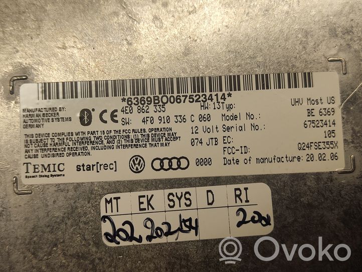 Audi Q7 4L Multimedijos kontroleris 4E0862335