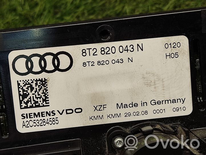 Audi A5 8T 8F Oro kondicionieriaus/ klimato/ pečiuko valdymo blokas (salone) 8T2820043N