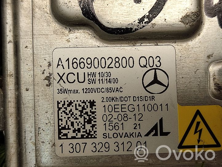 Mercedes-Benz C W204 Ajovalojen virranrajoitinmoduuli Xenon A1669002800