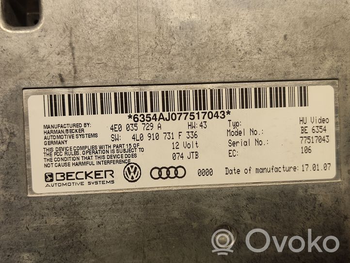 Audi Q7 4L Multimedijos kontroleris 4E0035729A