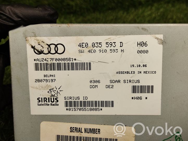 Audi Q7 4L Multimedijos kontroleris 4E0035593D