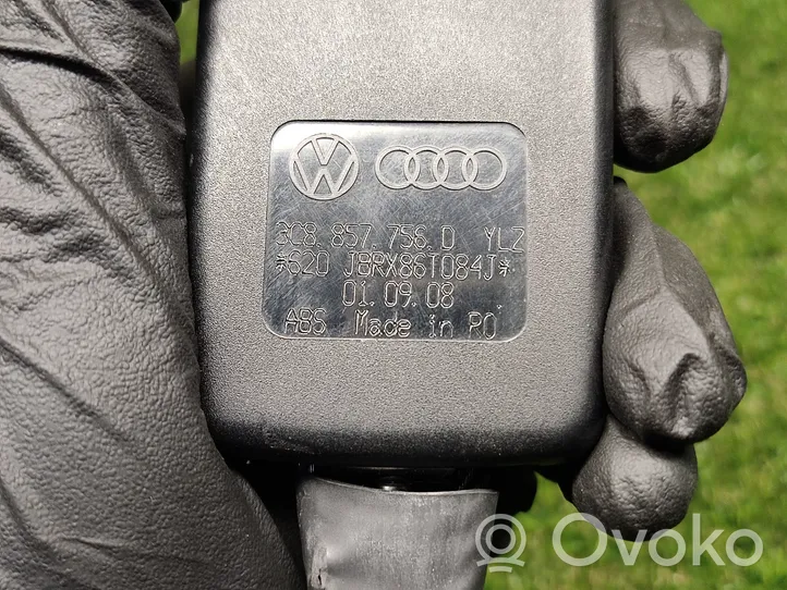 Volkswagen PASSAT CC Boucle de ceinture de sécurité avant 3C8857756D