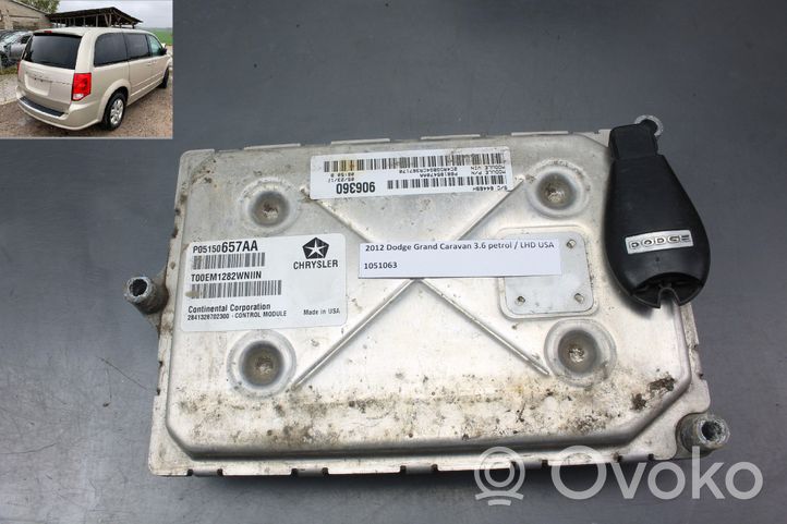 Dodge Grand Caravan Moottorinohjausyksikön sarja ja lukkosarja P05150657AA