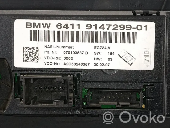 BMW 3 E90 E91 Steuergerät der Klimaanlage 9147299