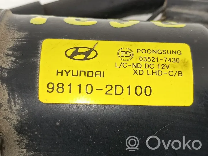 Hyundai Elantra Moteur d'essuie-glace 981102D100
