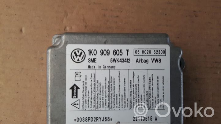 Skoda Octavia Mk2 (1Z) Module de contrôle airbag 1K0909605T