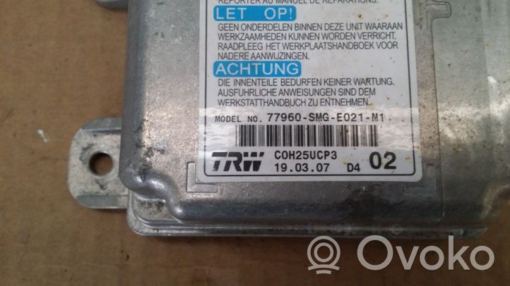 Honda Civic Airbag control unit/module 77960SMG