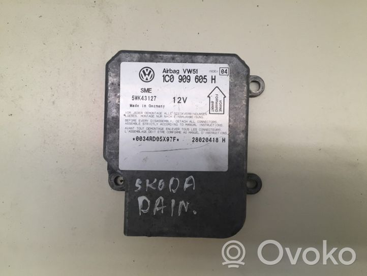 Skoda Superb B5 (3U) Airbag control unit/module 1C0909605H