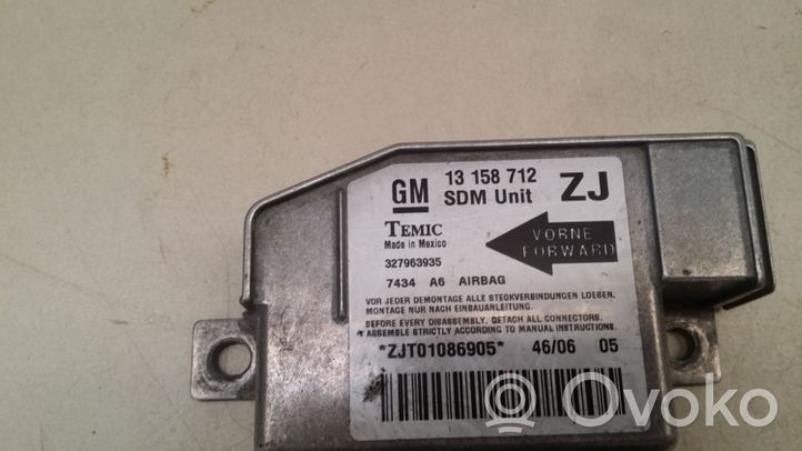 Opel Meriva A Airbag control unit/module 13158712ZJ