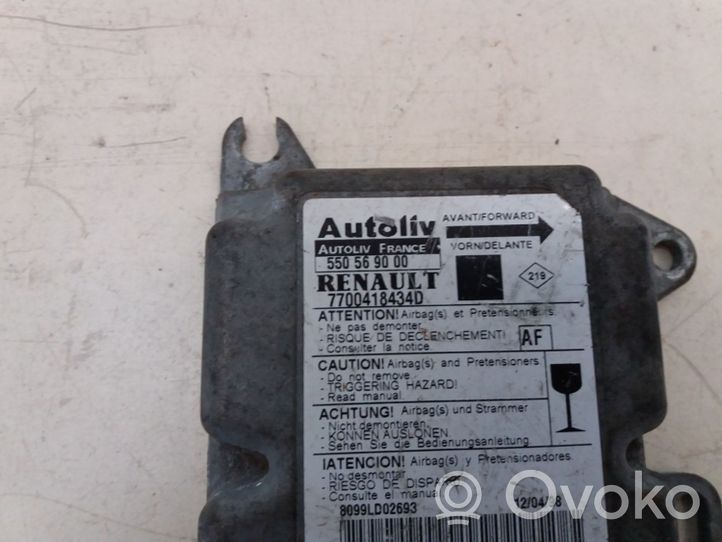 Renault Scenic I Module de contrôle airbag 550569000