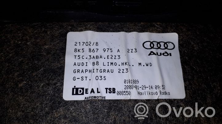 Audi A4 S4 B8 8K Poszycie klapy tylnej bagażnika i inne elementy 8K5867975A