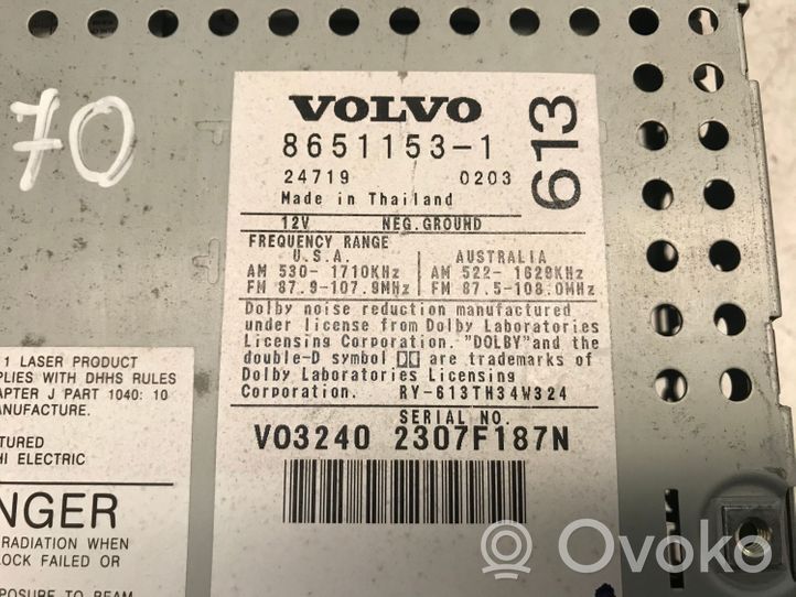 Volvo XC70 Unité principale radio / CD / DVD / GPS 86511531