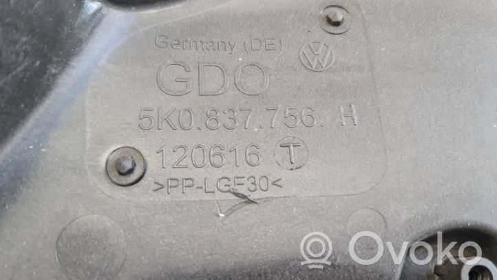 Volkswagen Golf VI Mechanizm podnoszenia szyby przedniej bez silnika 5K1837730AA