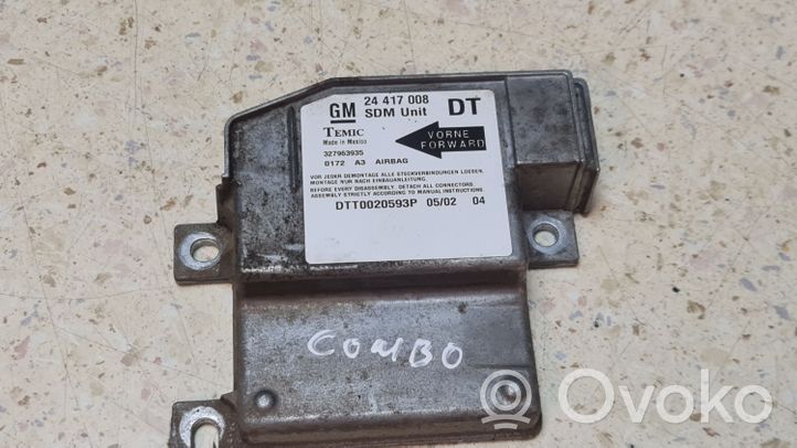 Opel Combo C Airbag control unit/module 24417008