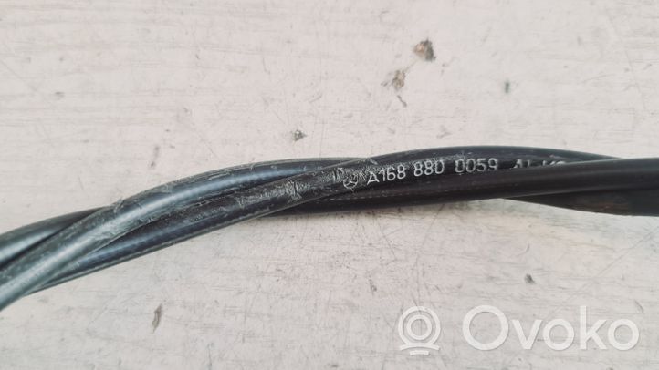 Mercedes-Benz A W168 Système poignée, câble pour serrure de capot A1688800059