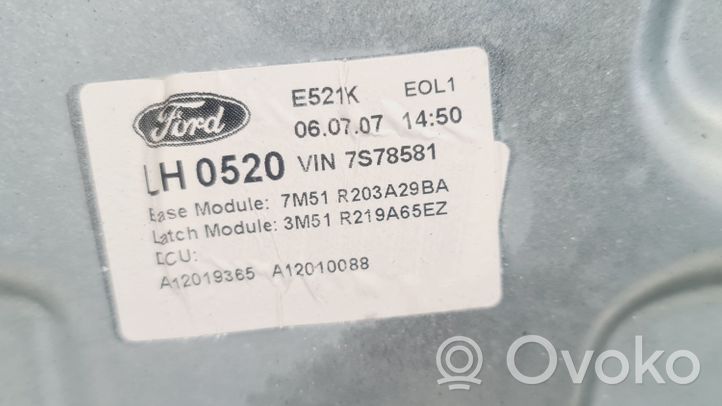 Ford C-MAX I Mechanizm podnoszenia szyby przedniej bez silnika 7M51R045H17A