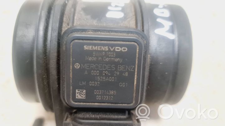 Mercedes-Benz A W169 Misuratore di portata d'aria A0000942948