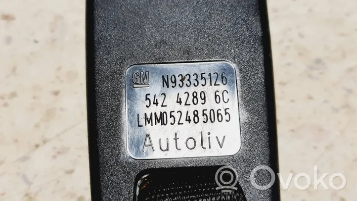 Opel Meriva A Boucle de ceinture de sécurité arrière N93335126