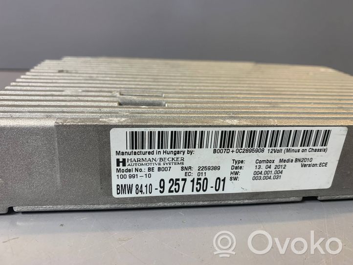 BMW 3 F30 F35 F31 Module unité de contrôle Bluetooth 9257150