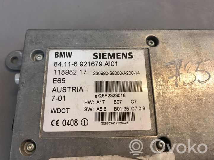 BMW 7 E65 E66 Sterownik / Moduł sterujący telefonem 6921679