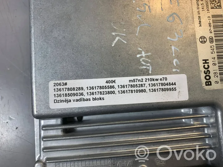 BMW X5 E70 Calculateur moteur ECU 7808289
