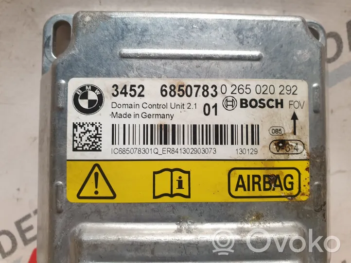 BMW 5 F10 F11 Centralina/modulo airbag 6850783