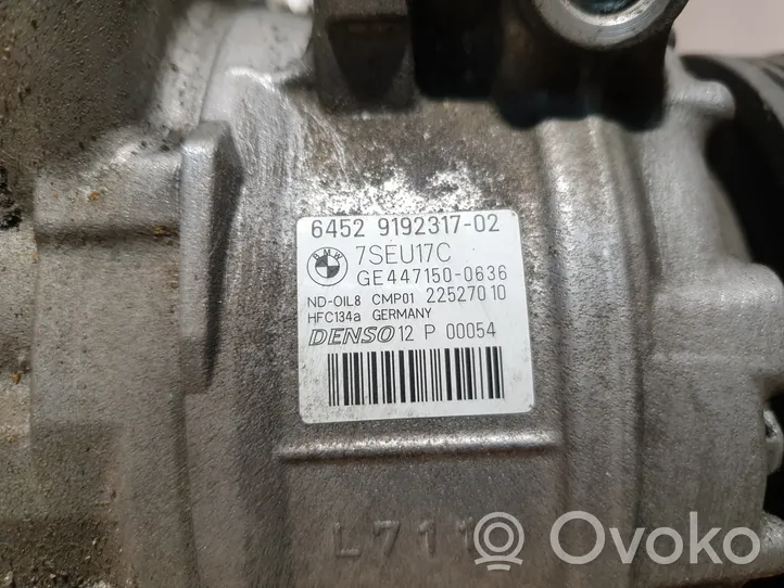 BMW X5 E70 Gaisa kondicioniera kompresors (sūknis) 9192317