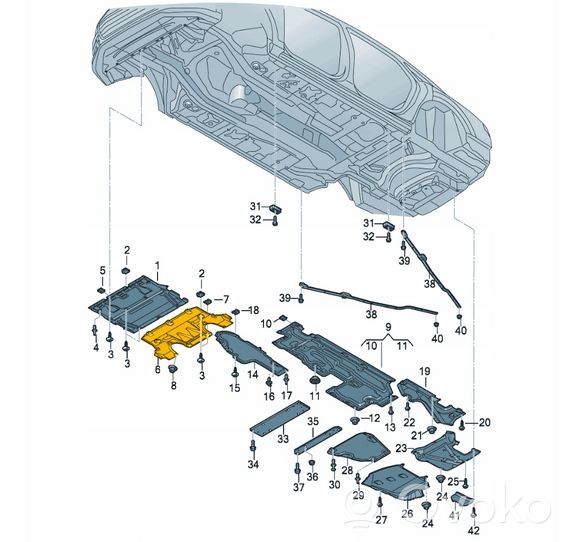 Audi A8 S8 D5 Osłona dolna silnika 4N0825236J