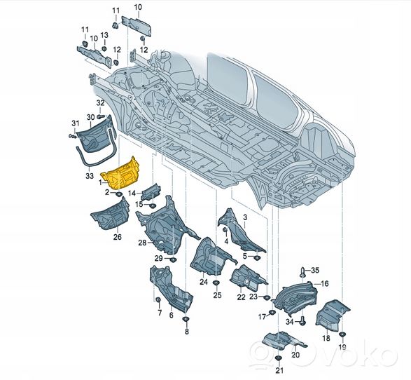 Audi A8 S8 D5 Osłona termiczna rury wydechowej 4N0825621A