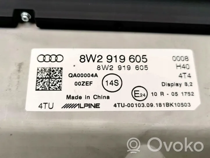 Audi A4 S4 B9 8W Monitori/näyttö/pieni näyttö 8W2919605