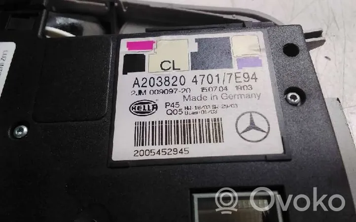 Mercedes-Benz CLK AMG A208 C208 Autre éclairage intérieur A2038204701