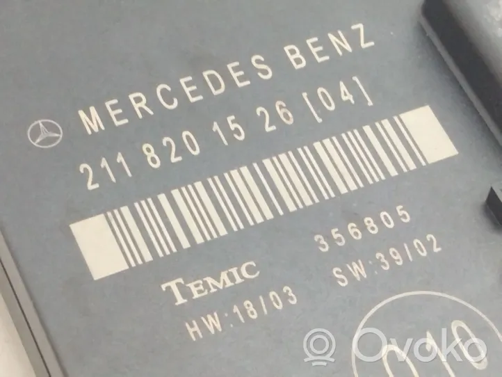 Mercedes-Benz E W211 Centralina cancello 2118201526