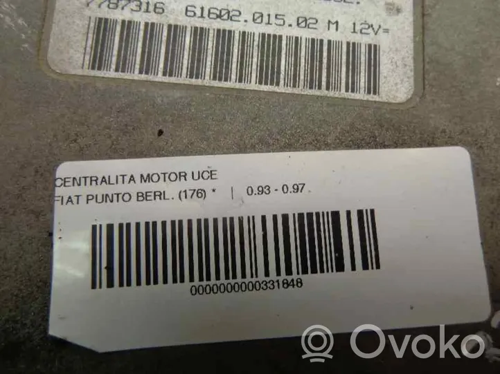 Fiat Punto Evo Sterownik / Moduł ECU 0007787316