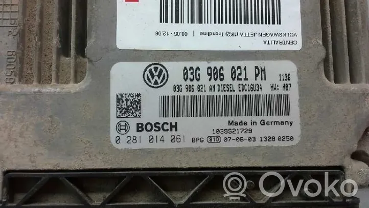 Volkswagen Jetta V Calculateur moteur ECU 0281014061