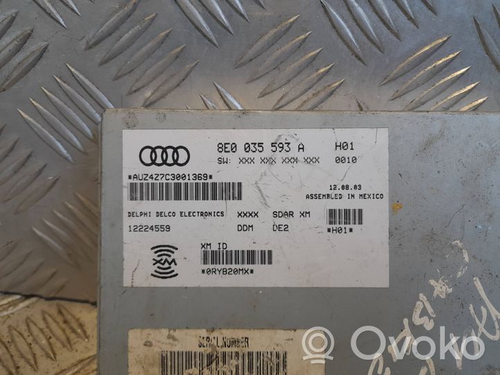 Audi A4 S4 B6 8E 8H Muut ohjainlaitteet/moduulit 8E0035593A