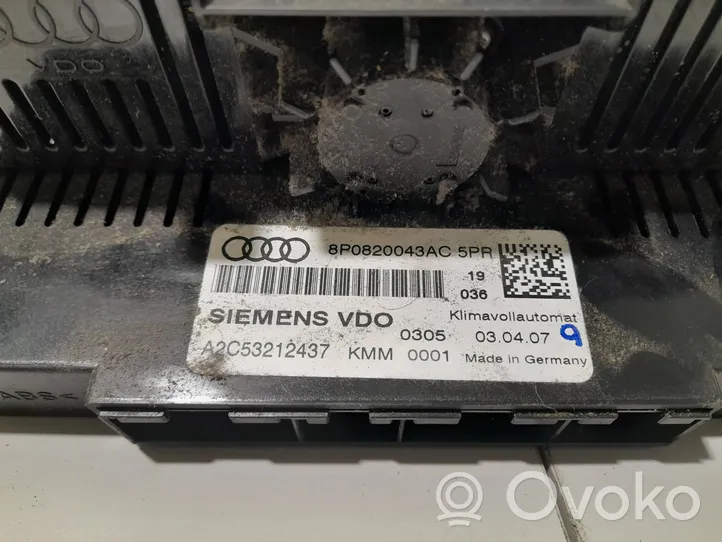 Audi A3 S3 8P Centralina del climatizzatore 8P0820043AC