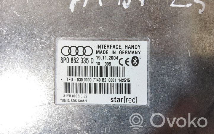 Audi A4 S4 B7 8E 8H Bluetoothin ohjainlaite/moduuli 8P0862335D