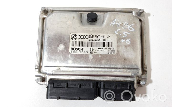 Audi A4 S4 B7 8E 8H Moottorin ohjainlaite/moduuli 8E0997401JX