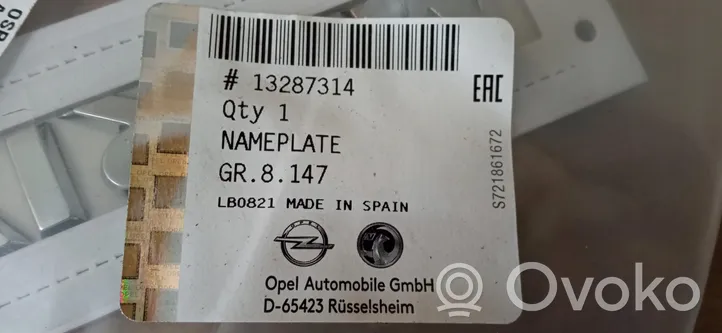 Opel Astra J Altri stemmi/marchi 93187132