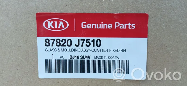 KIA Ceed Galinis šoninis kėbulo stiklas 87820-J7510