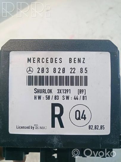 Mercedes-Benz C W203 Durų elektronikos valdymo blokas 2038202285