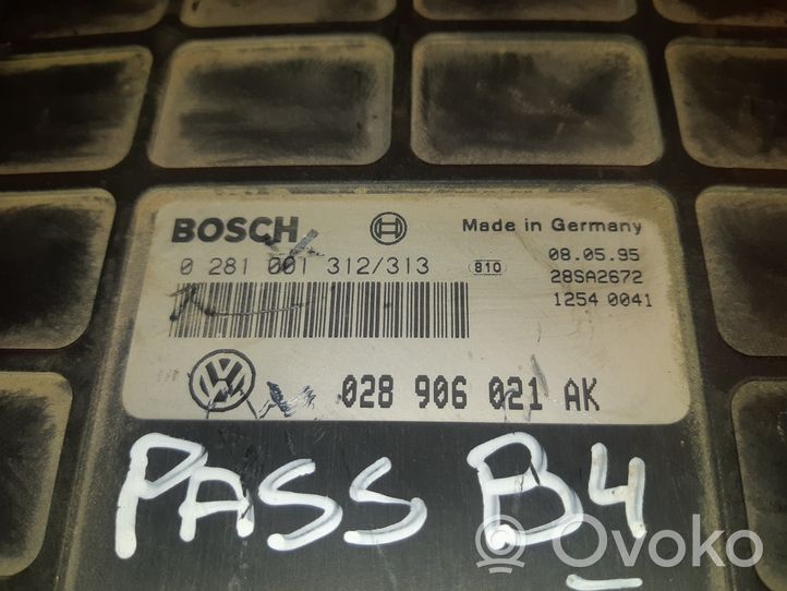 Volkswagen PASSAT B4 Sterownik / Moduł ECU 0281001312313