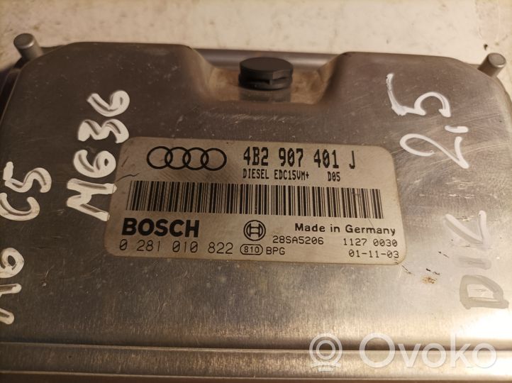 Audi A6 Allroad C5 Moottorin ohjainlaite/moduuli 4B2907401J