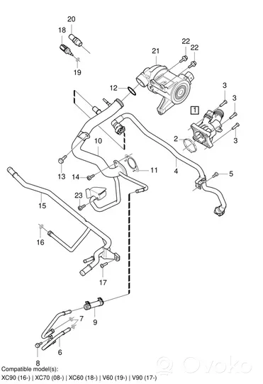 Volvo XC90 Termostat / Obudowa termostatu 31686046