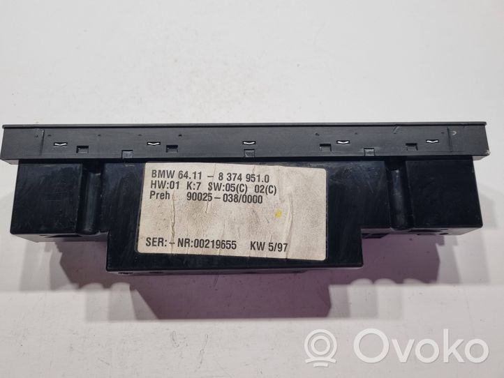 BMW 5 E39 Module de commande suspension pneumatique arrière 000088090006