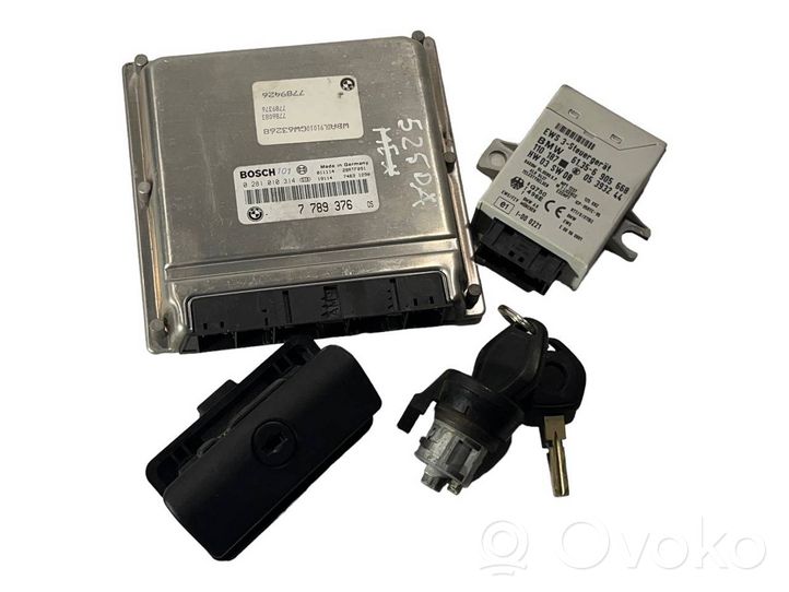 BMW 5 E39 Juego de cerradura y set ECU del motor 7789376