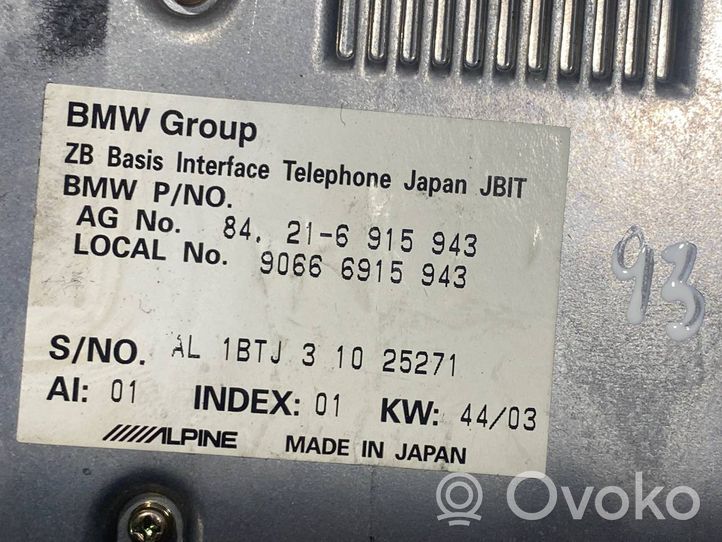BMW 7 E65 E66 Module unité de contrôle Bluetooth 6915943
